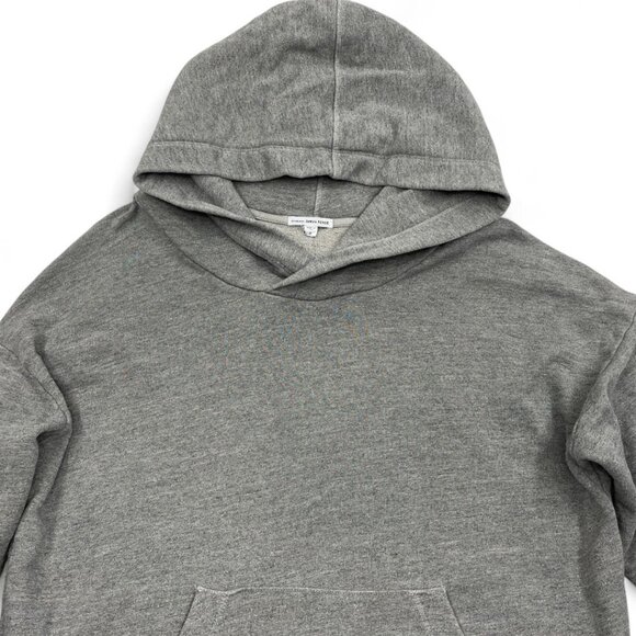 James Perse Gray Hooded Hoodie Sweatshirt 3/4 Sleeve Pullover Pockets Women's 4 - Picture 2 of 9